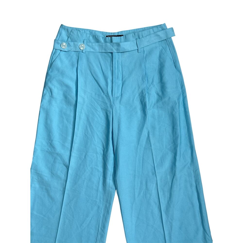 Zara Light Blue Wide Leg Trousers - Picture 3 of 7